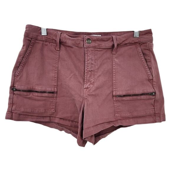 Pistola Hannah Cargo Zipper Detail‎ Mauve Shorts Size 31 - Picture 1 of 5